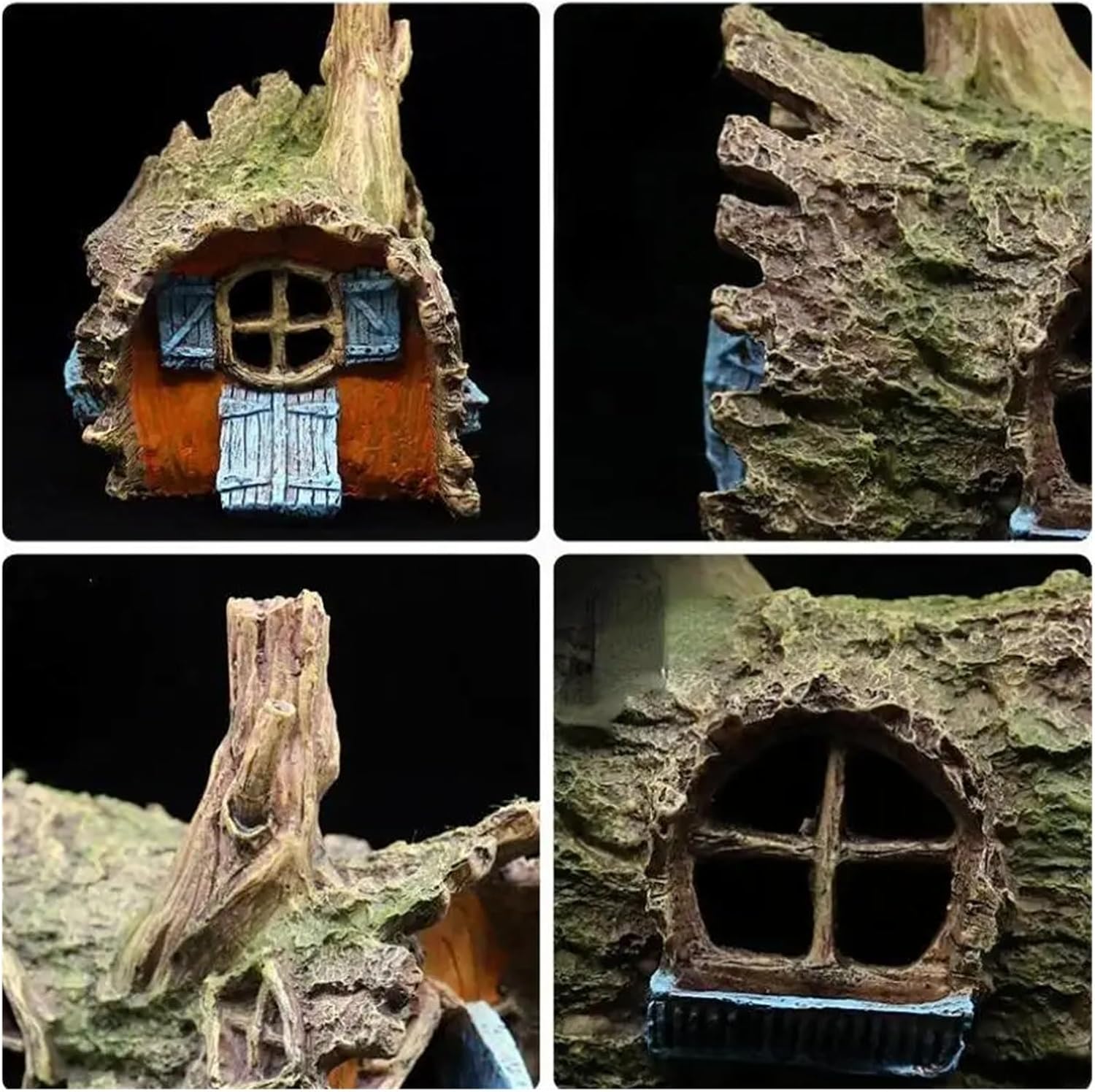 Vintage Resin Driftwood Aquarium Ornament Natural Wood Texture Fish Tank Decor Aquascaping Background for Freshwater Saltwater Tanks