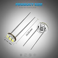 Vista 7 de Partsam 20pcs 0.185 in-12v coche blanco mini bombillas lámparas indicador racimo velocímetro iluminación de fondo