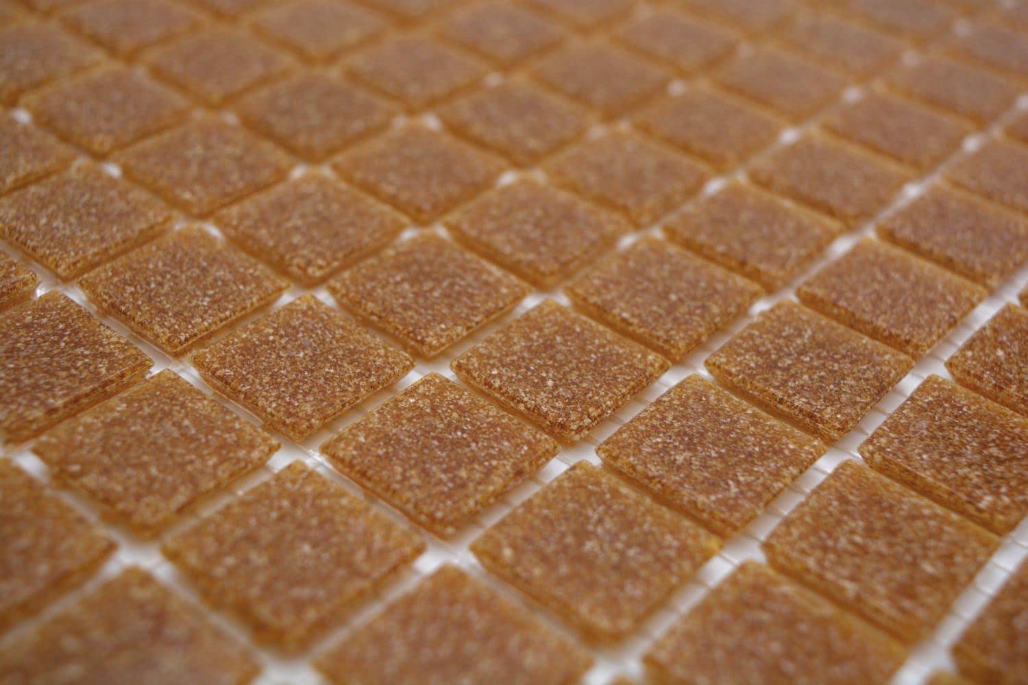 Mosaïque de piscine marron - Carrelage en verre brillant - Carré, mur, sol, cuisine, salle de bain, douche
