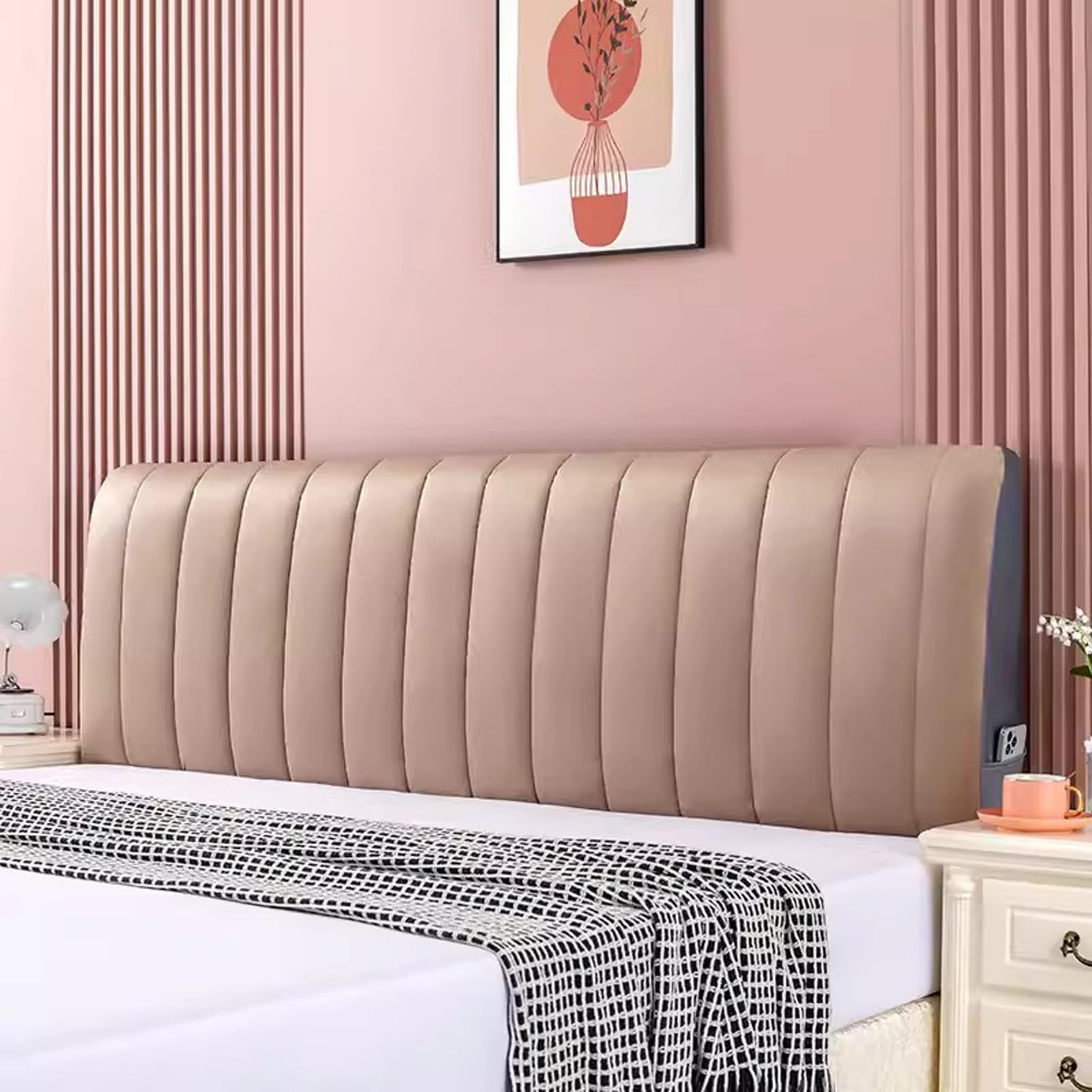 IBOWZ Bed Headboard Covers Headboard Covers for King Size Bed, Stretch Bed Headboard Backrest Cover Protection Cover, Headboard Slipcover Decoration