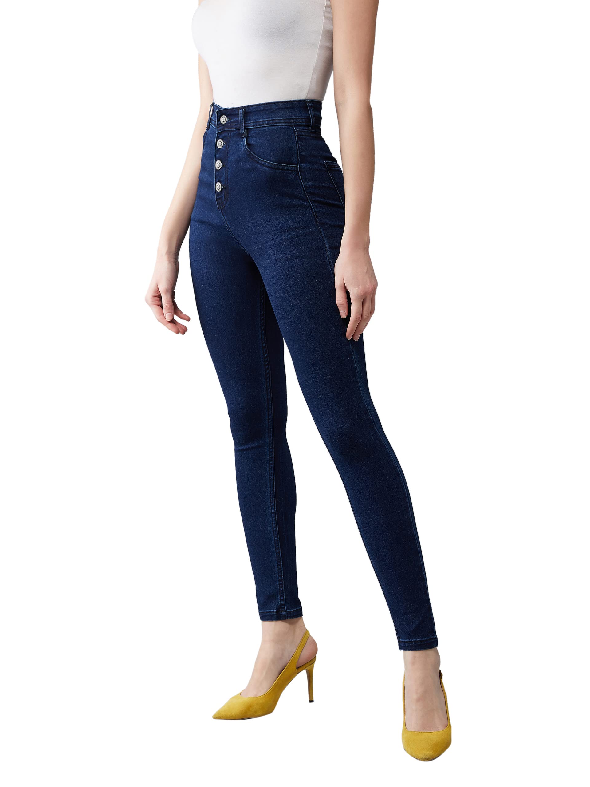 miss chase Women's Skinny High Rise Regular/Cropped Length Stretchable Denim Jeans-picture-44