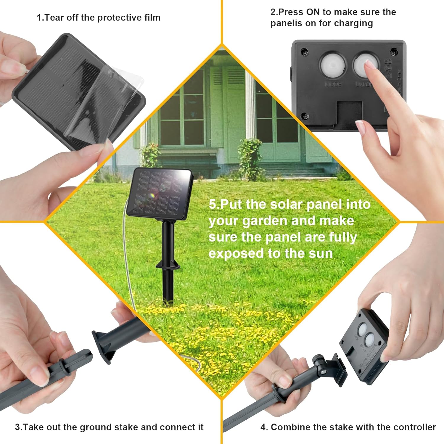 FFZZKJ Solar Lights Outdoor Garden Waterproof Total 240LED 12Mx2 Pack Outdoor Solar Lights for Garden Patio Balcony Terrace Veranda Tree, Cold White 8 71I DWAW3+L. AC SL1500