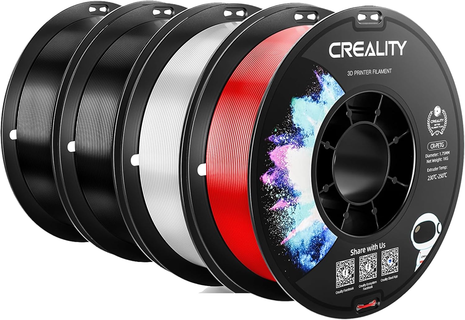 Creality Black, White and Red PETG