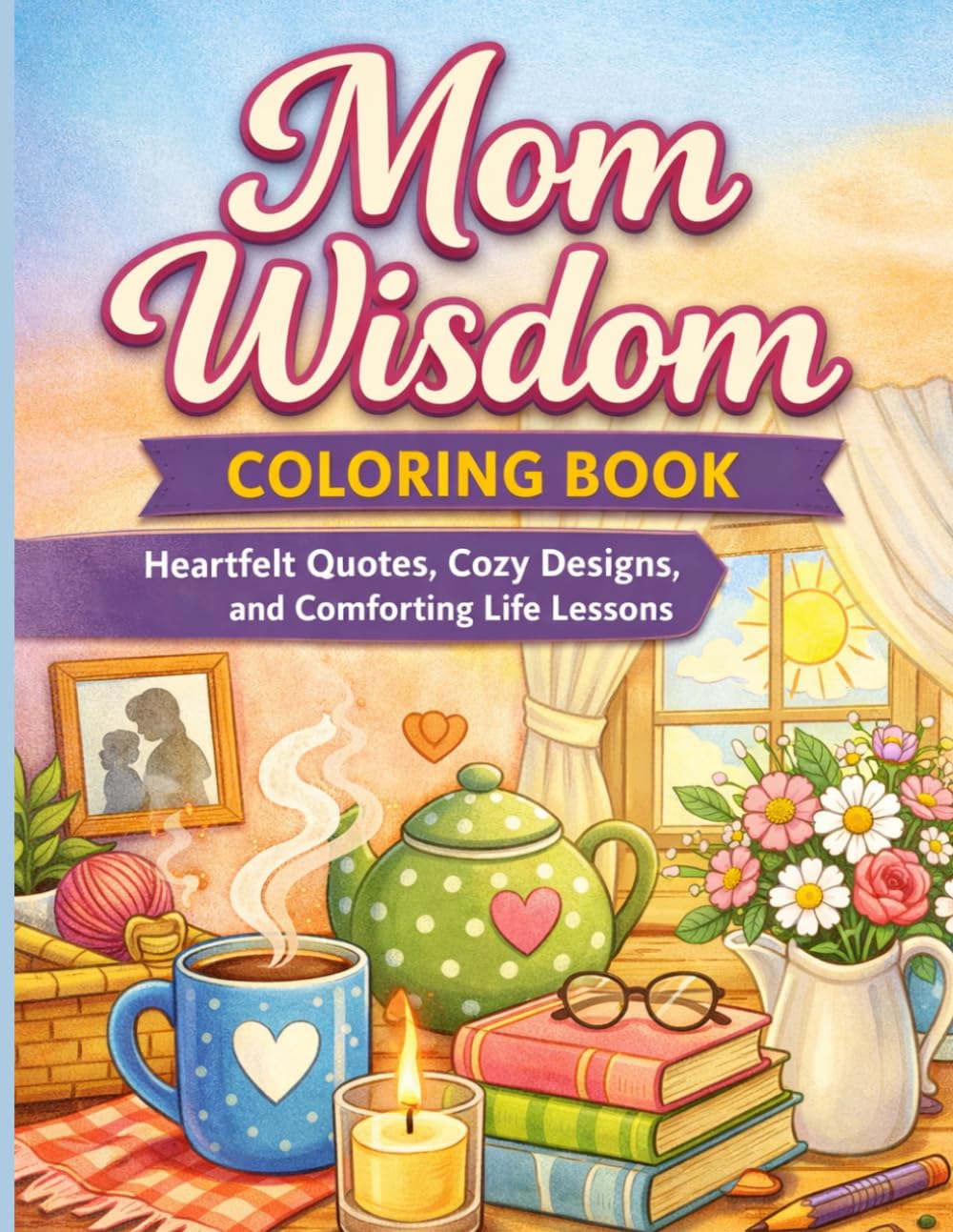 Mom Wisdom Coloring Book: Heartfelt Quotes, Cozy Designs, and Comforting Life Lessons for Relaxation and Stress Relief