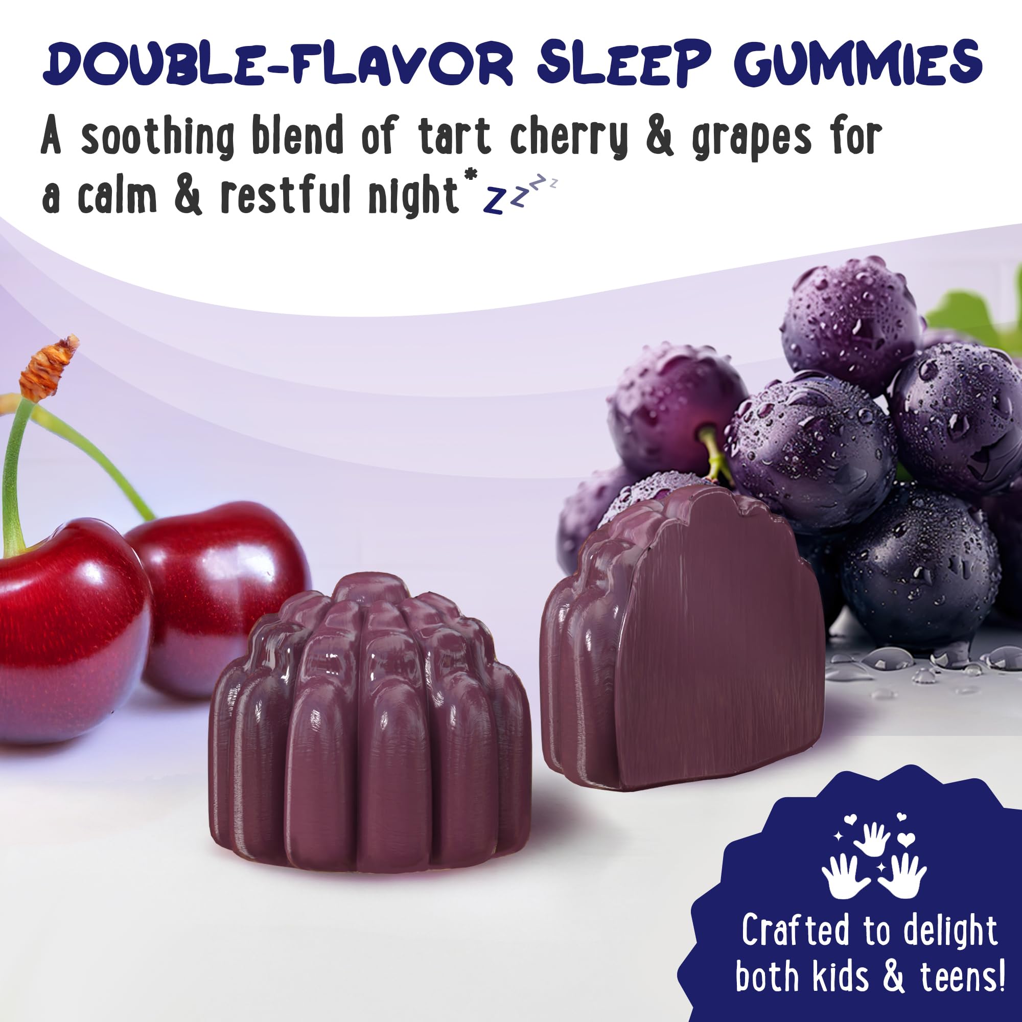 OH MY CHEWY Magnesium Glycinate Gummies for Kids & Teens - Sleep & Chillax Sugar-Free and Melatonin-Free Magnesium Supplement with Chamomile, L-Theanine and Lemon Balm - 60 Count