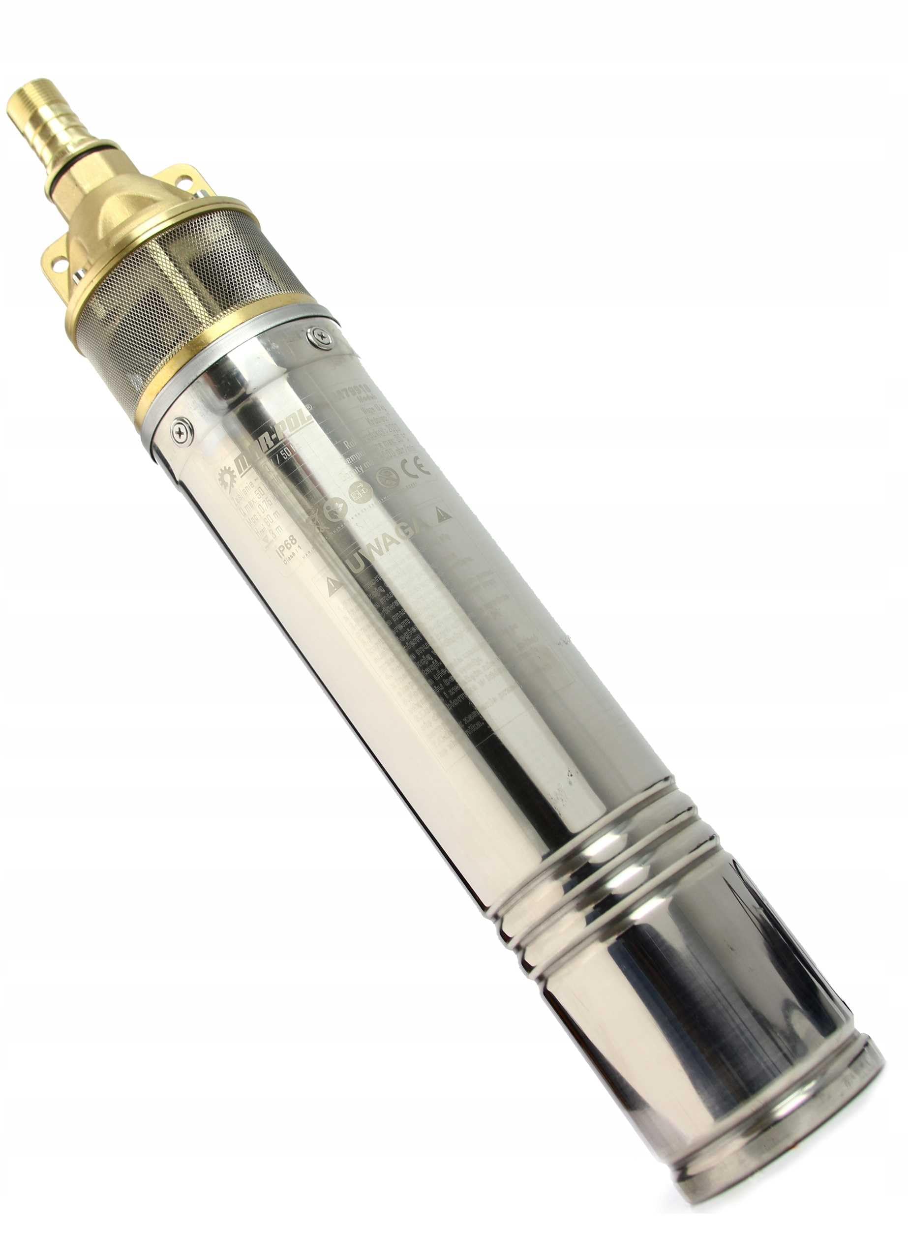 Electrobomba para pozos 50 litros/min bomba sumergible para pozo profundo de Ø4" 1 CV 750 W prevalencia hasta 60 metros 230 V salida 1"