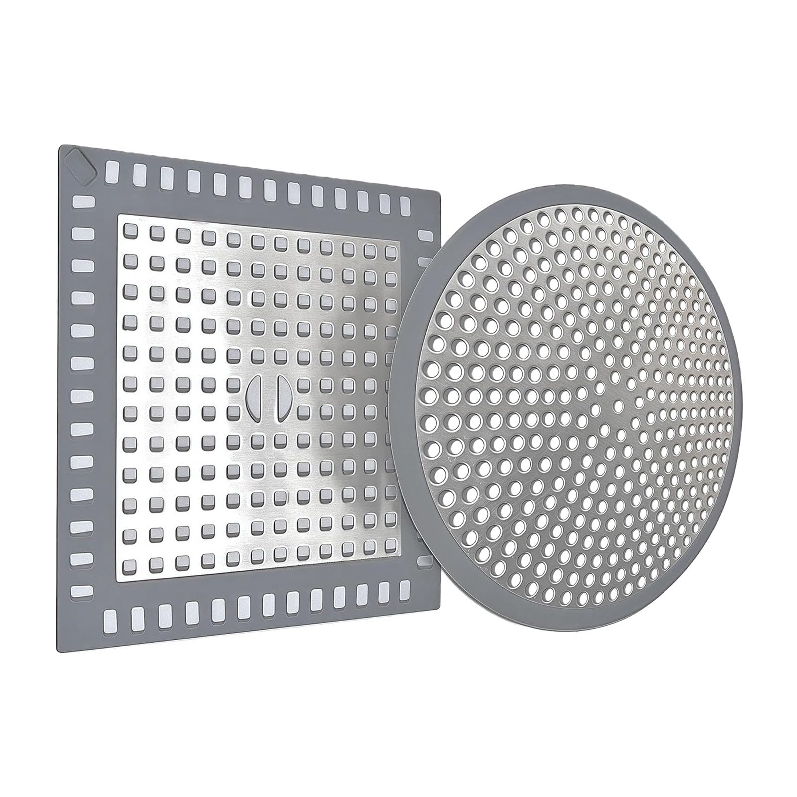 Of 2 Standard Rustless Flexible Drain Cover Hair Catcher Clog Preventer for Kitchen Sink Bathroom Tub Shower Drain Against Clog