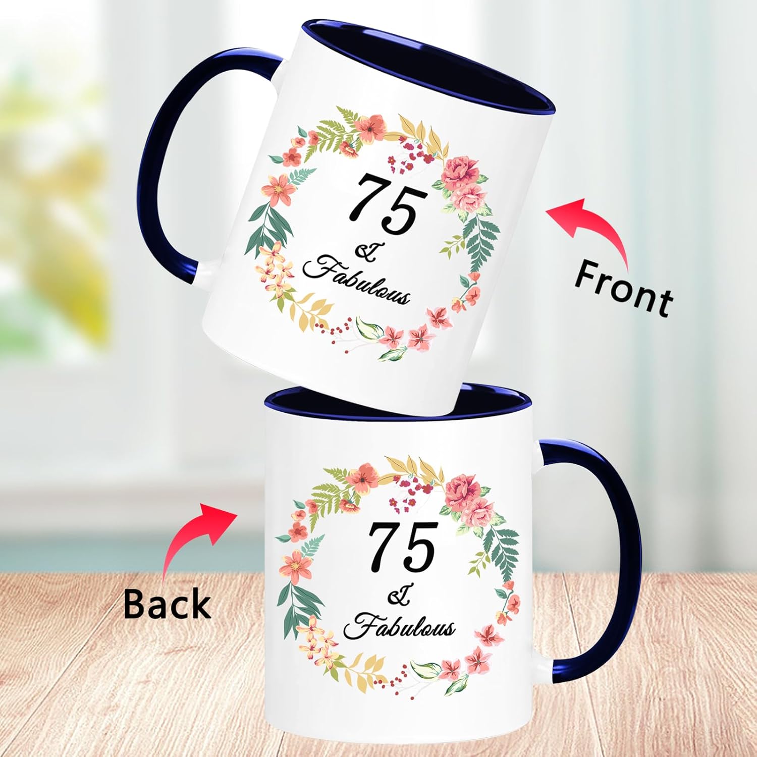 WOSIWULA 75th Birthday Mug, Turning 75 Year Old Gift, 1951 Vintage Coffee Cup, 75th Birthday Gift Idea for Her Women Mom Wife Aunt Sister Grandma Friends, Gift Box Packaging, 11oz - Image 2