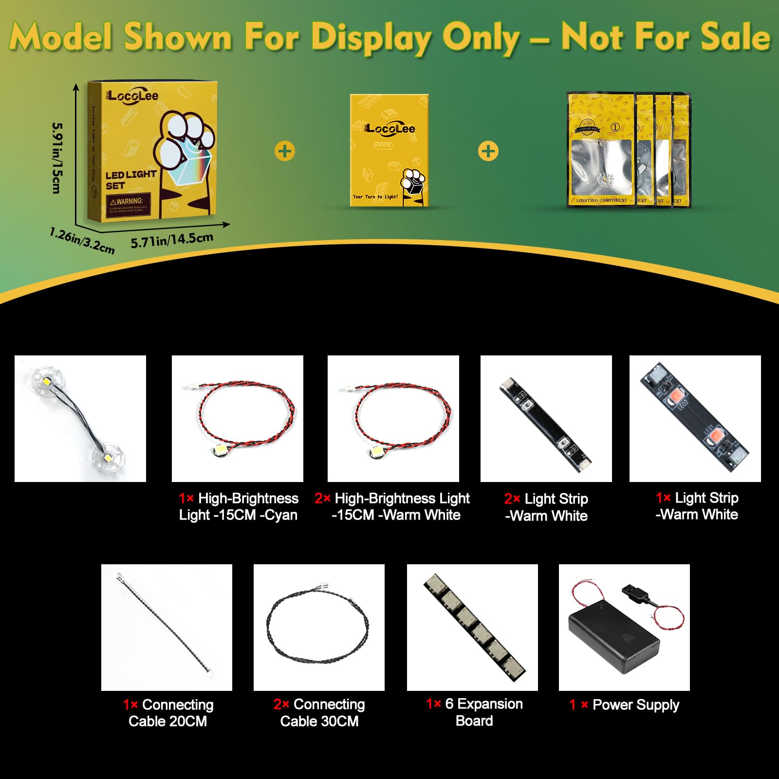 LocoLee Luce compatibile con Lego 43290 Kevin & Dug (No - Lego-Set) Set di illuminazione decorativa compatibile con Lego Kevin e Dug