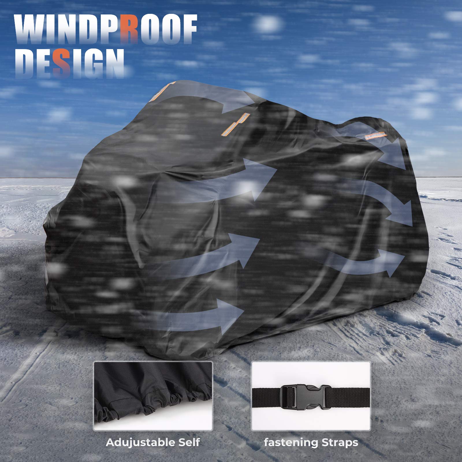 KEMIMOTO Funda Impermeable Universal para ATV, Tejido Oxford Oxford 300D, Resistencia al Viento, Bandas Reflectantes