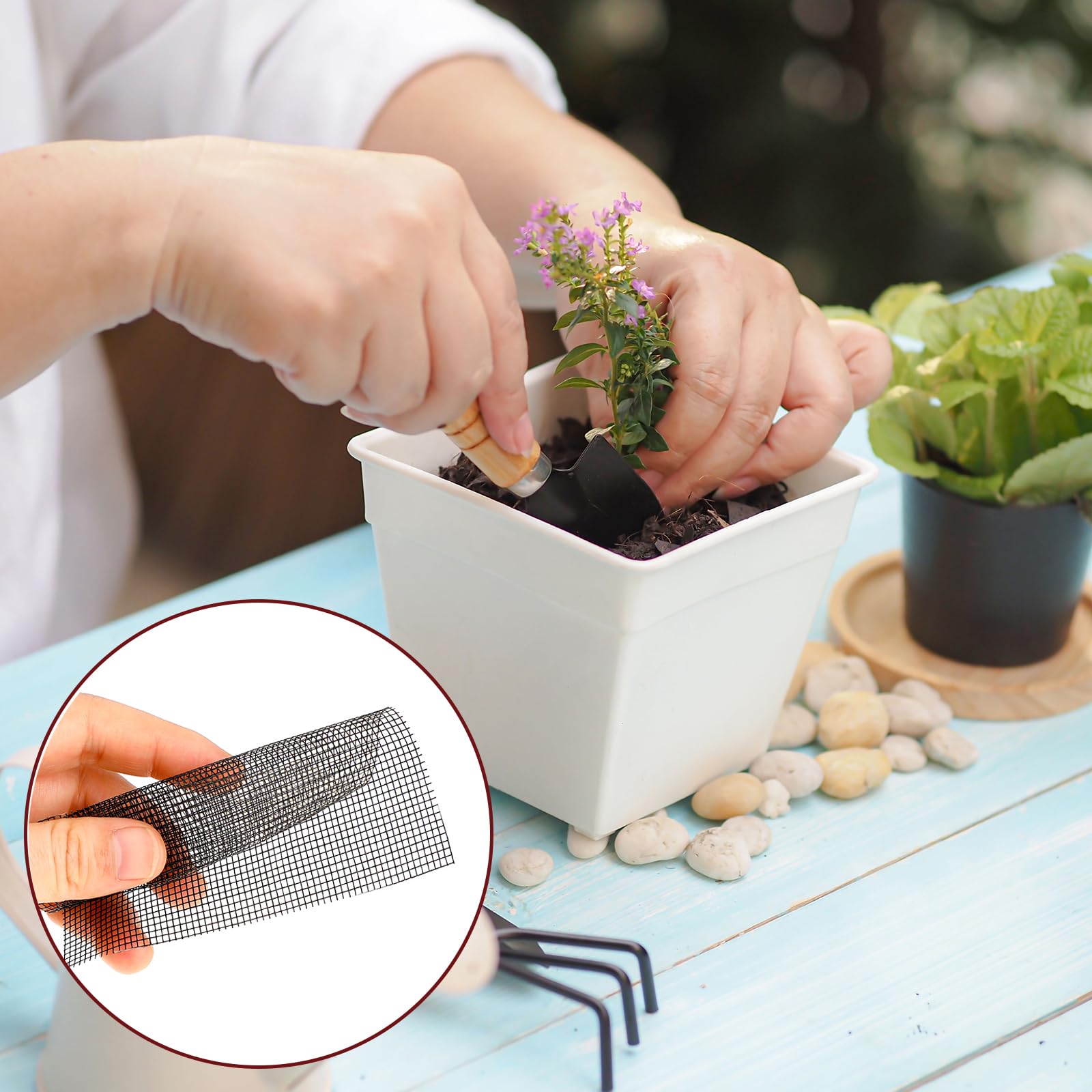 100 Retine Drenaggio Per Vasi – Tappetini Forati Rotondi In Plastica Ø 6,5 Cm – Antiterriccio Per Piante E Bonsai