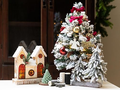 Miniatura 64 de Vitalizart Cinta de terciopelo verde polvoriento azul 3/8 pulgadas x 15 yardas, 3 rollos x 5 yardas para decoración de coronas de Navidad, adornos