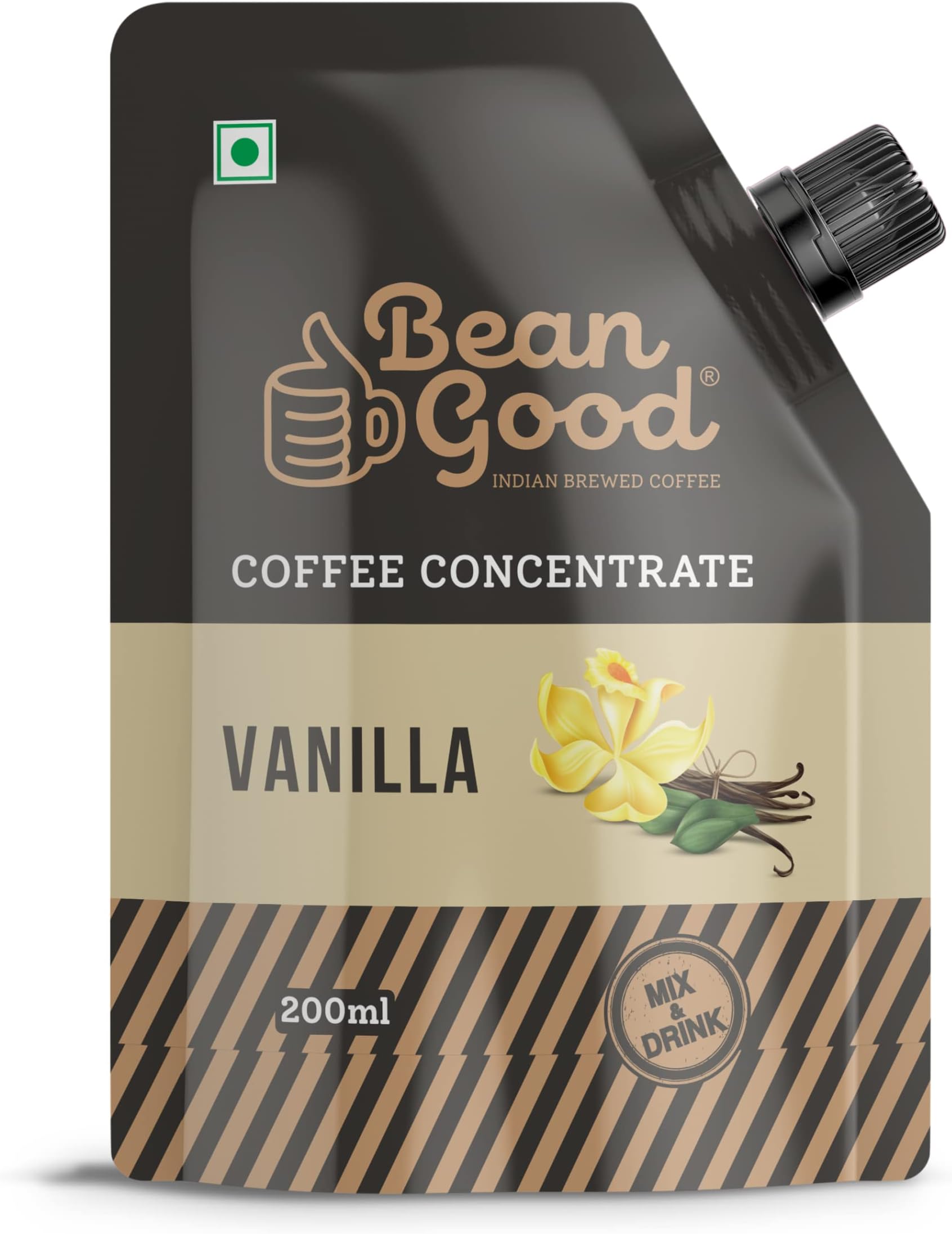 Cold Coffee Concentrate - Vanilla Flavour- Serves 15 Cups – 200ml -100% Pure Coffee - Just Add Cold Milk/Sugar