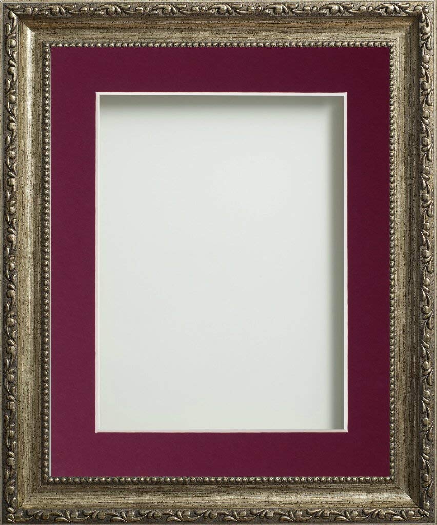 Frame Company Brompton Bronze 8x6 Photo Frame with Plum Mount for 6x4