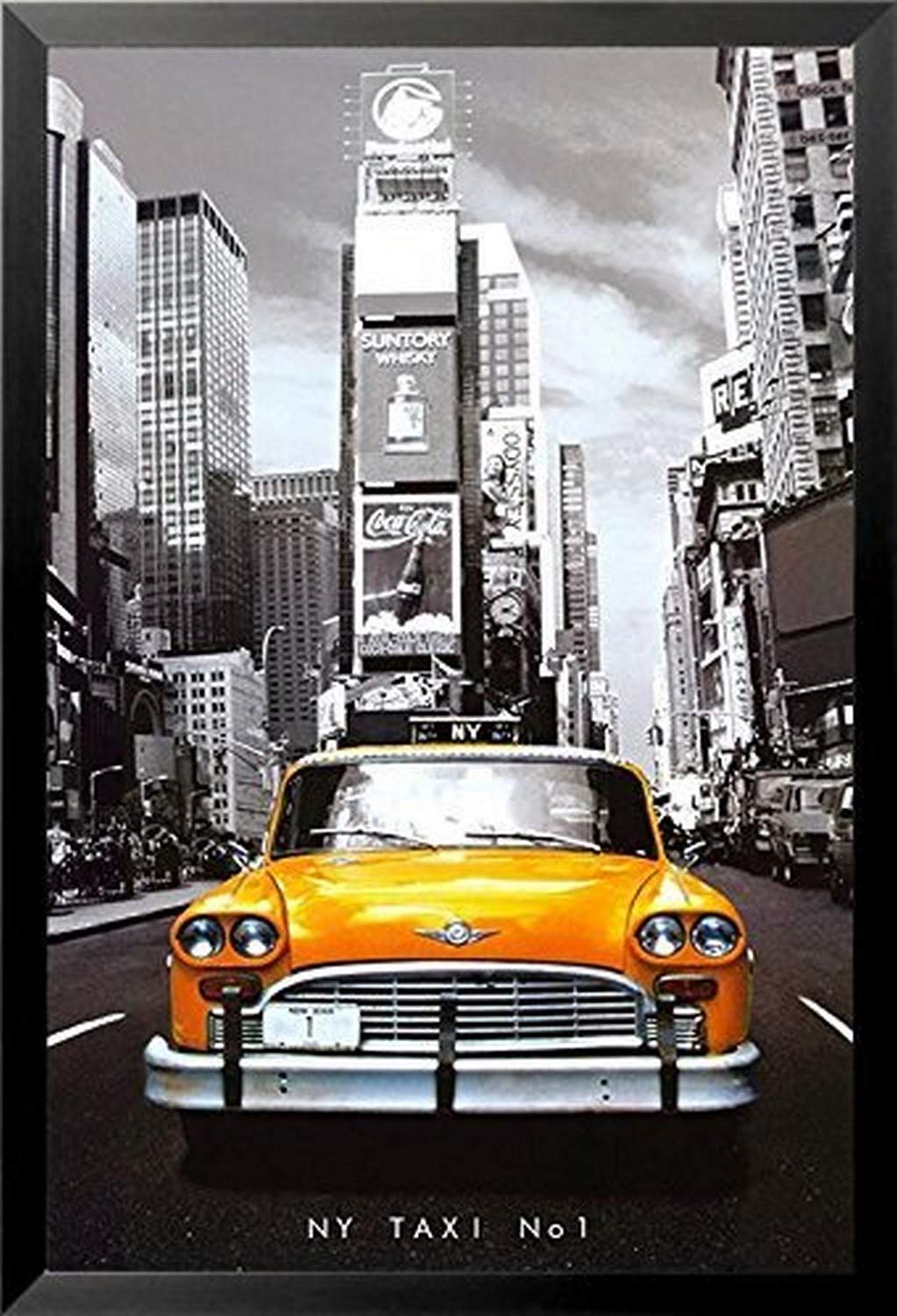 Amazon.co.jp: フレーム付きNew York City Yellow Taxi No 1 – Times