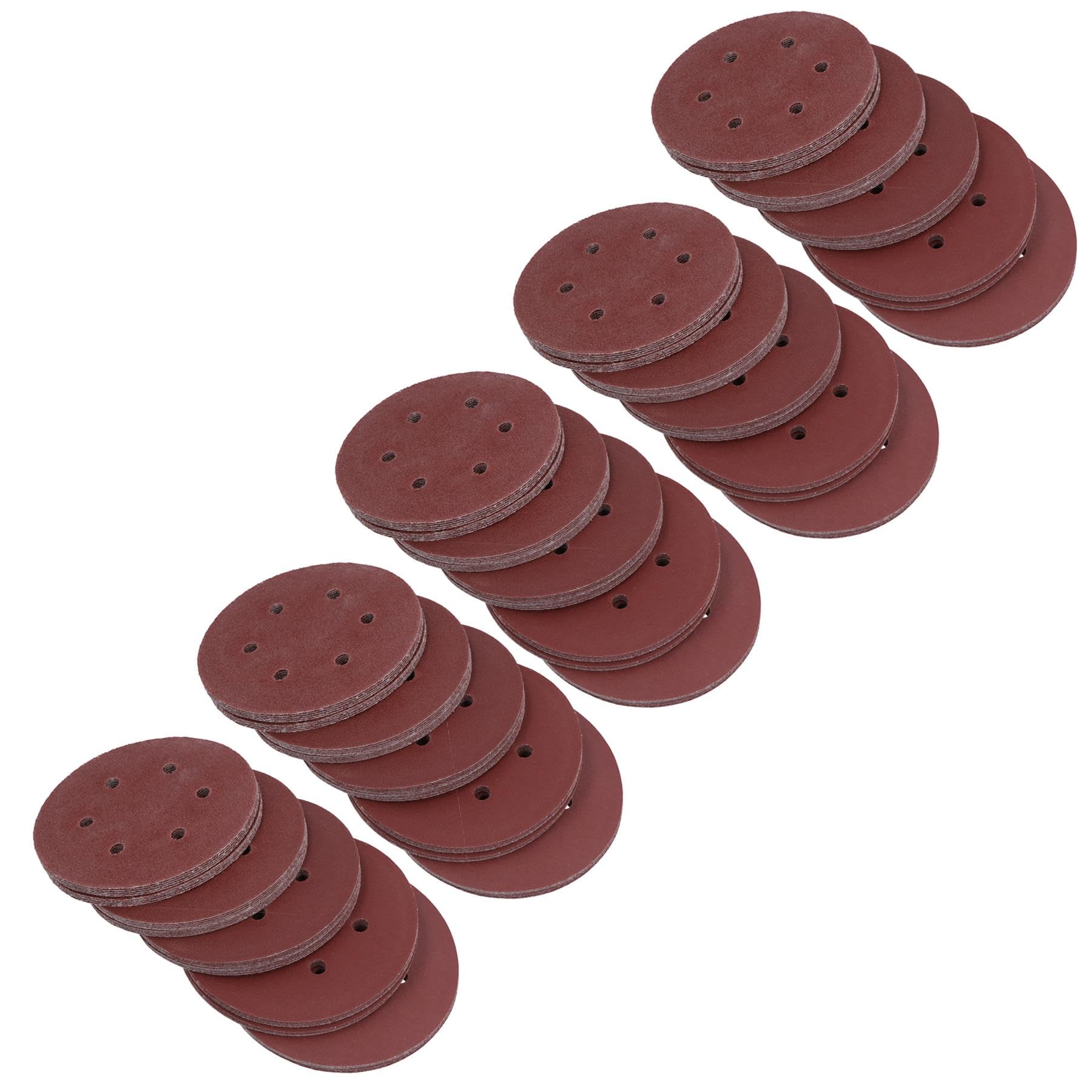 Discos de lija de grano mixto de 150 mm para lijadoras orbitales DA, Lija para PLA, 250 unidades