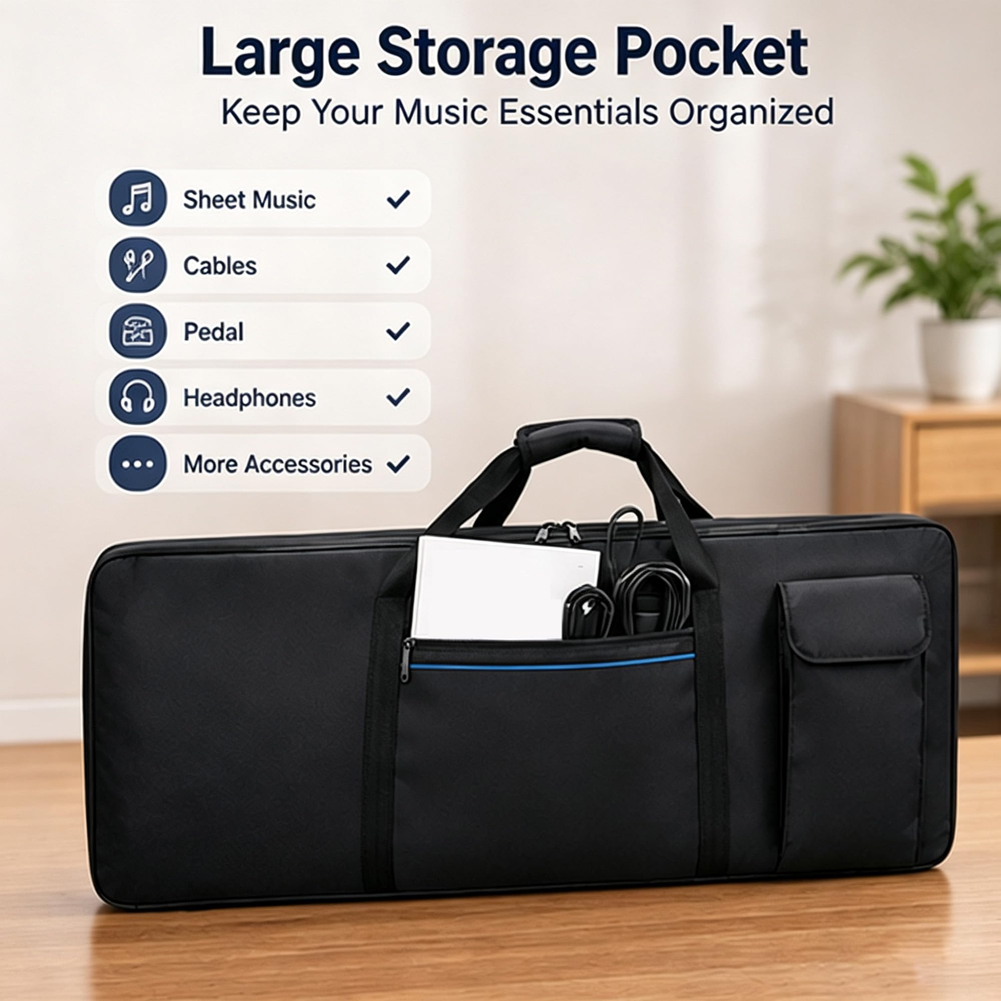 ZORQ Custodia per Tastiera 88 Tasti Compatibile con Donner SE-1 PRO 2023-pr