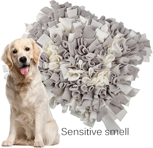 Miniatura 7 de MyfatBOSS Snuffle Mat para perros juguetes interactivos para perros fomenta las habilidades de forraje naturales perfecto para cualquier raza Gris-