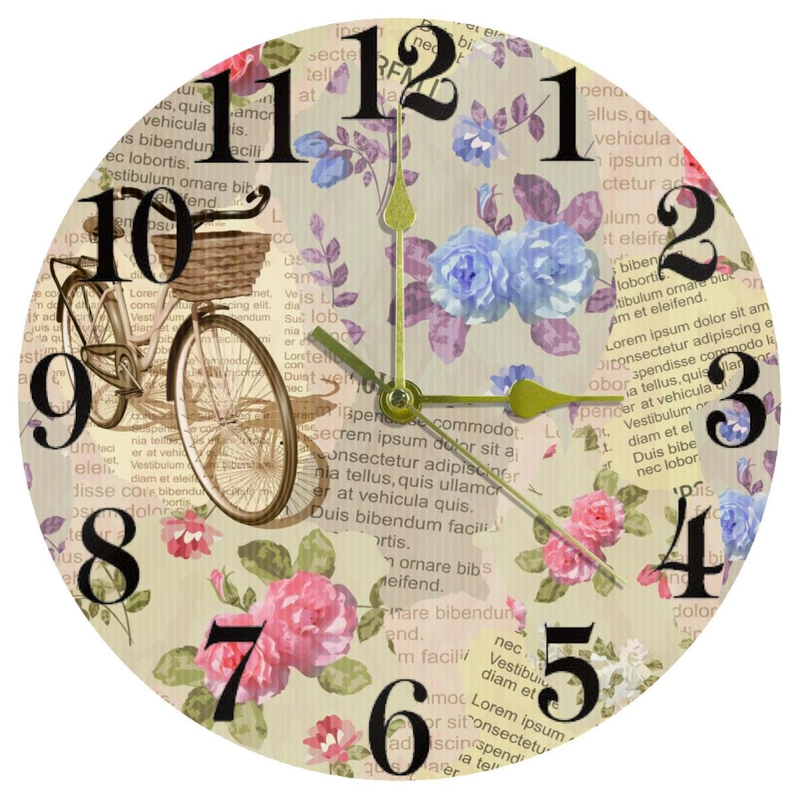 Horloge murale silencieuse sans tic-tac mécanisme quartz pour chambre et bureau