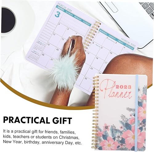 Miniatura 6 de STOBOK 5 unids 2023 Agenda Book Traveler's Notebook Pocket Spiral Notebook Pocket Bloc de notas Bloc de notas Bloc de tiempo Planificación Cuaderno