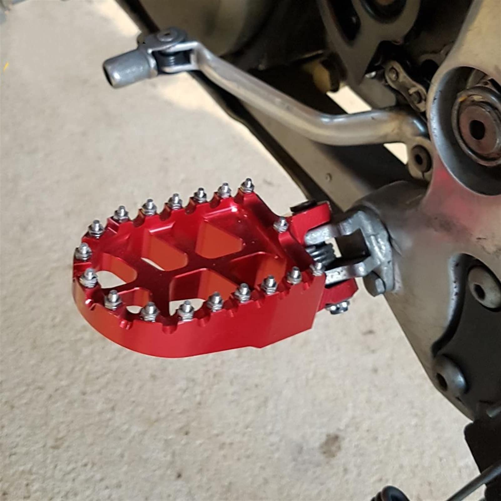Pedane Poggiapiedi Blu Per Moto Yamaha PW50 PW80 TW200 TTR90 E Honda XR50R CRF50 - Foto 6