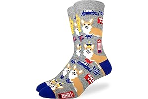 Adorable Queen Elizabeth Bulldog Adult Socks By Good Luck Sock