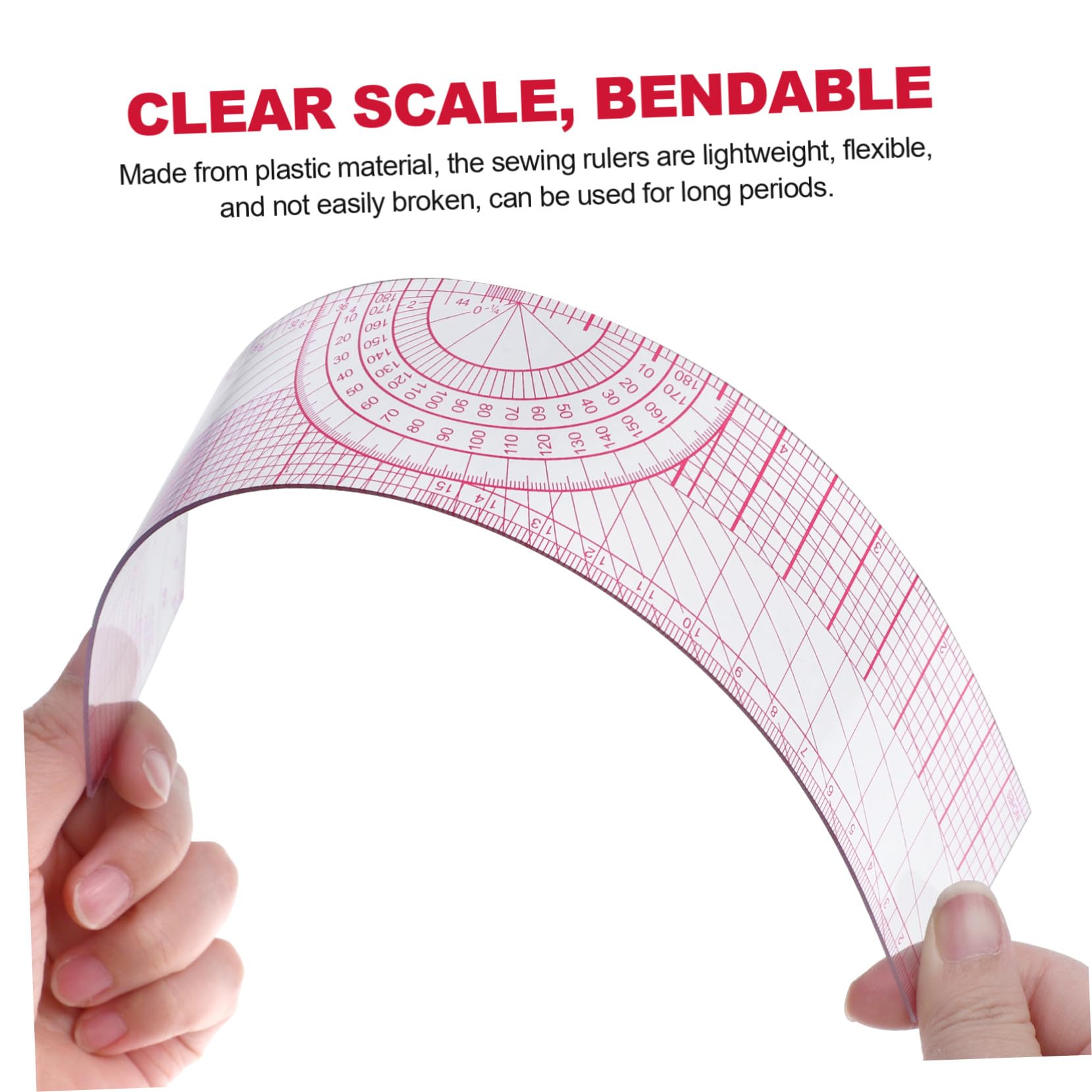 Reglas Costura Flexibles Plástico con Curvas Francesas y Medidor Ropa para Modistas Diseñadores y Principiantes Herramienta Patrón Prendas