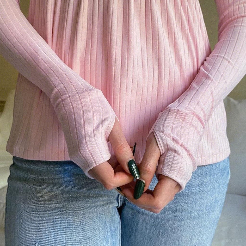 Women Long Sleeve Babydoll Top Y2k Wrap V Neck Lace Frill Peplum Shirt Cute Fall Winter Blouse - Image 5