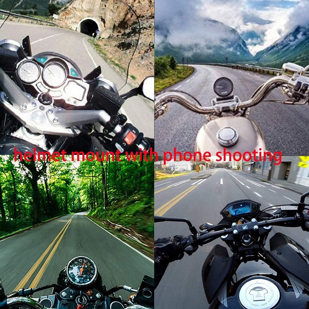 EYUVAA LABEL Bike Helmet Chin Mount Strap for Mobile Phone & Go Pro with Clip & Screw Adjustable Strap Chin Mount Compatible with All Smart Phones Go pro Hero 4