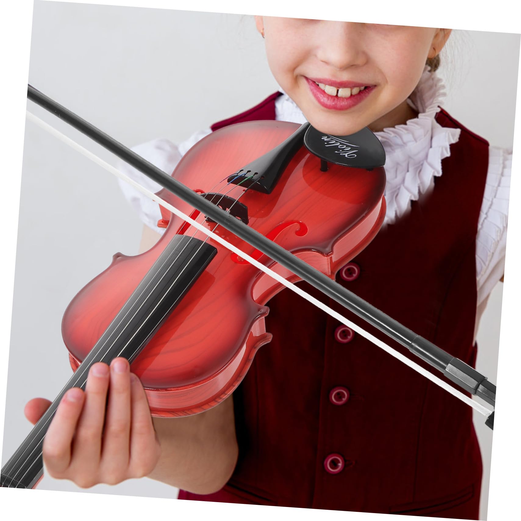 Violino Giocattolo Musicale per Bambini in Plastico, 1 Pezzo | Educazione Musicale e Compleanno, Forma di Violino Piccola e Delicata, Decorazioni Scuola