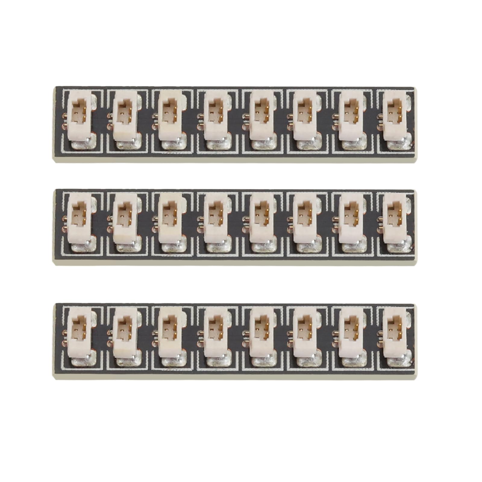 EMSea 3pcs 8-Port Expansion Boards DIY Kit Compatible with LEGO Other Building Blocks for LED Lights, Cables, Power Options, 31.6 x 6.5 mm