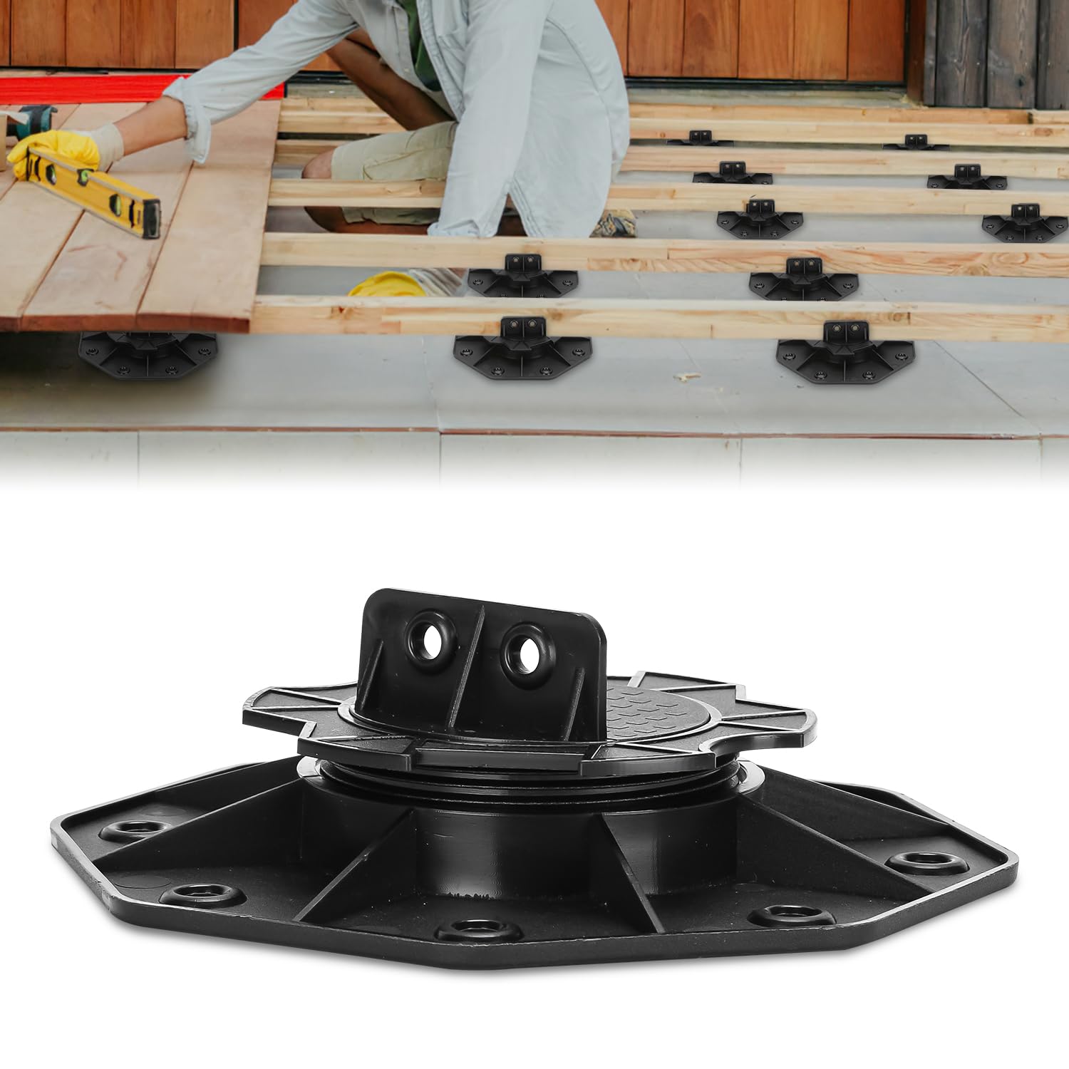 Piedini Regolabili Per Terrazze E Deck - 20 Pezzi, Plastica, Regolazione 30-60mm - Foto 11