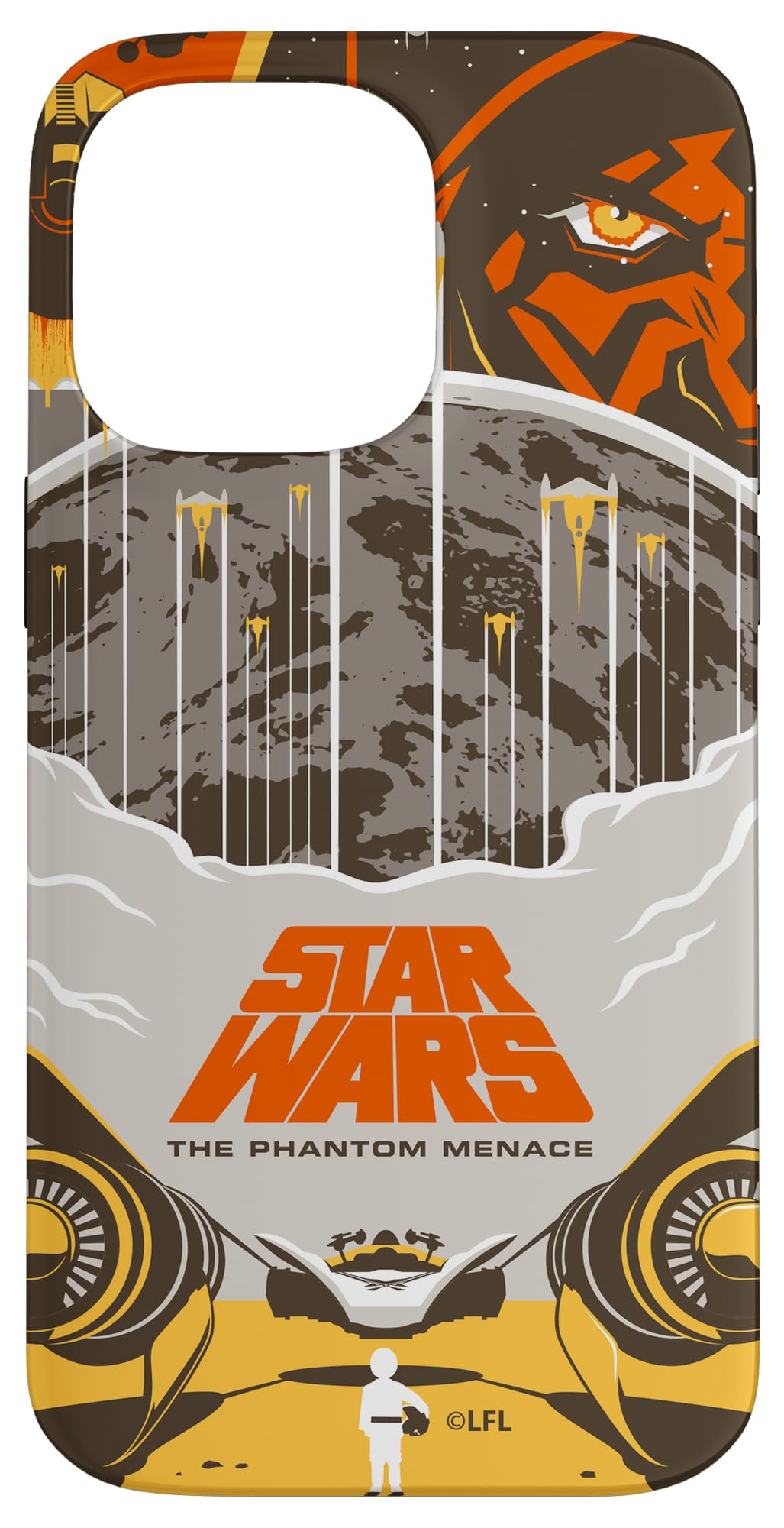 Star Wars The Phantom Menace Illustrated Movie Poster Case for iPhone 14 Pro Max