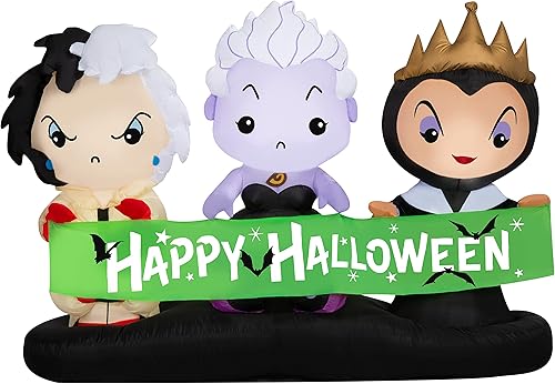 Miniatura 1 de Gemmy Airblown Disney Villains Scene Disney, 4 pies de alto, verde