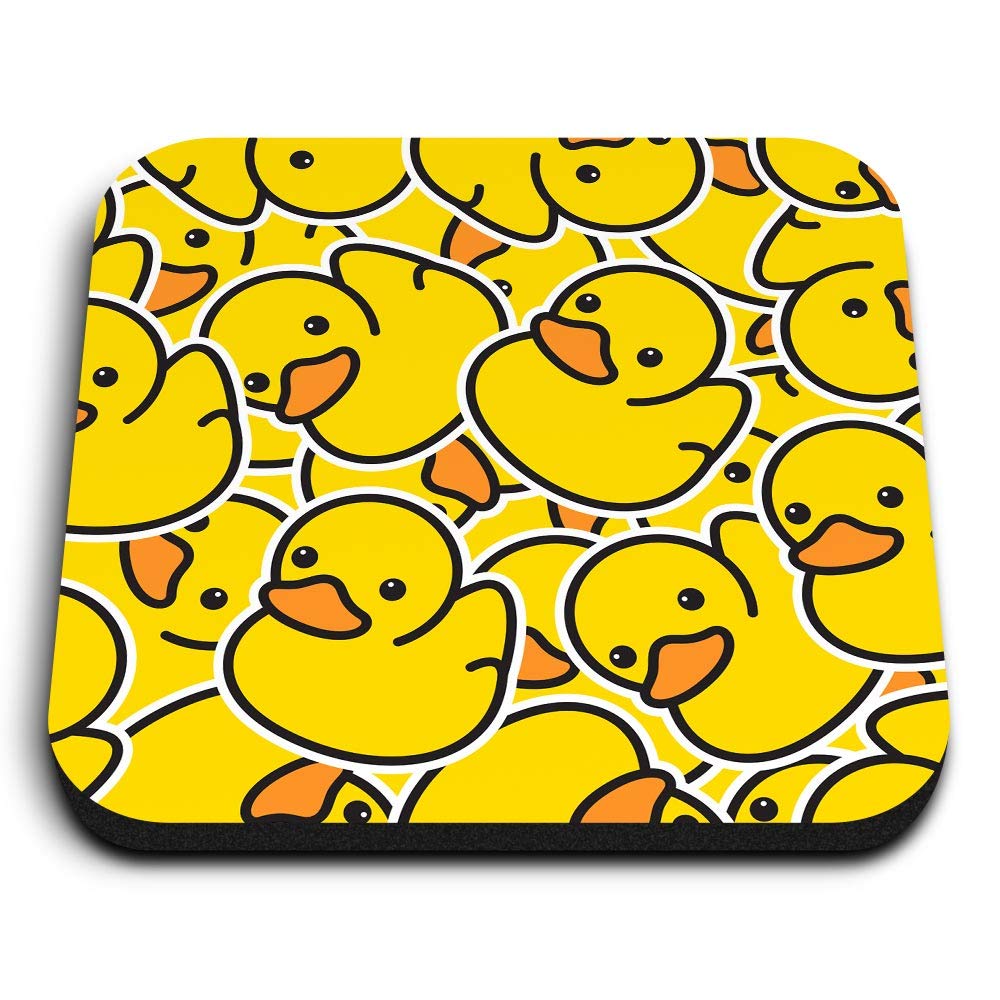 Destination Vinyl Ltd Multicolor 1 X Square Mdf Fridge Magnet - Yellow Rubber Ducks Duckling 2078