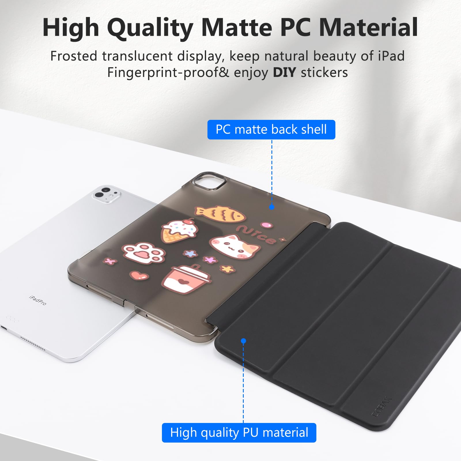 Funda Con Soporte Para IPad Pro 11" M4 2024 - Incluye Portalápices, Protección Anti-golpes Y Función Auto Wake/sleep