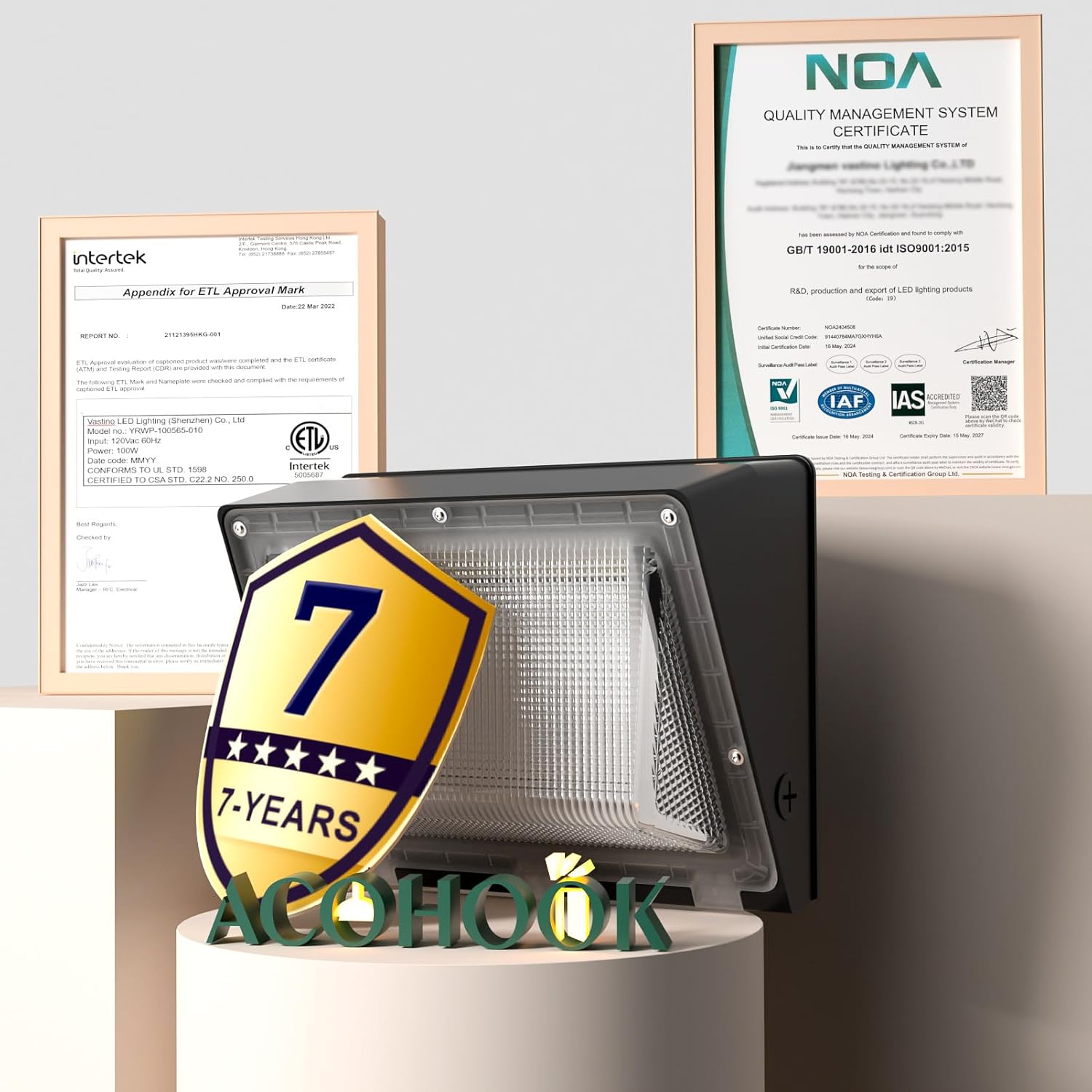 2Pack 150W(164x1W LED) LED Wall Pack Lights, 100-277v Dusk to Dawn with Photocell, 22500LM 5000K Daylight IP65 Waterproof Wall Mount Outdoor Security Lighting Fixtures, Energy Saving-Brown