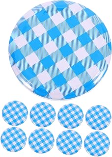 TIDTALEO 50 Piezas Tarros de Mermelada con Tapa hermética Reutilizable Marrón Contenedores Gelatina Aire Tapas de conservas Regulares Tapas de conservas para el reemplazo Planchar