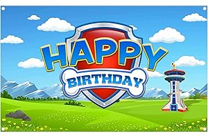 Happy Birthday Paw Patrol Backdrop