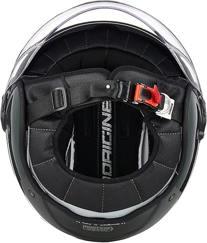 Miniatura 4 de ORIGINE Casco de motocicleta de cara abierta, casco de scooter, casco jet con doble visera aprobado por DOT