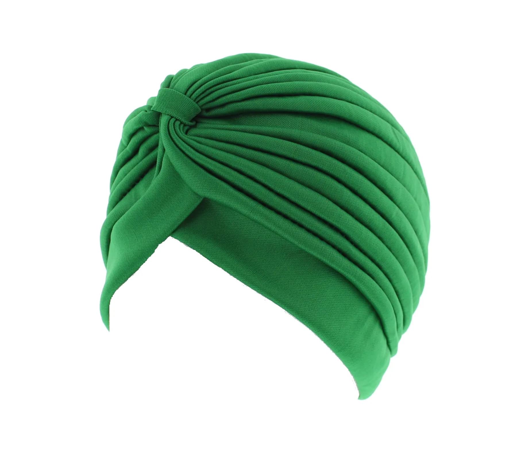 Topkids Accessories Women's Jade Green Satin Hair Turban Head Wrap Sleep Cap Bonnet Hair Scarf Hairwrap Turbans Stretchy Elastic Hair Towel Chemo Hat Fashion Turbans Kids Children (Jade Green)