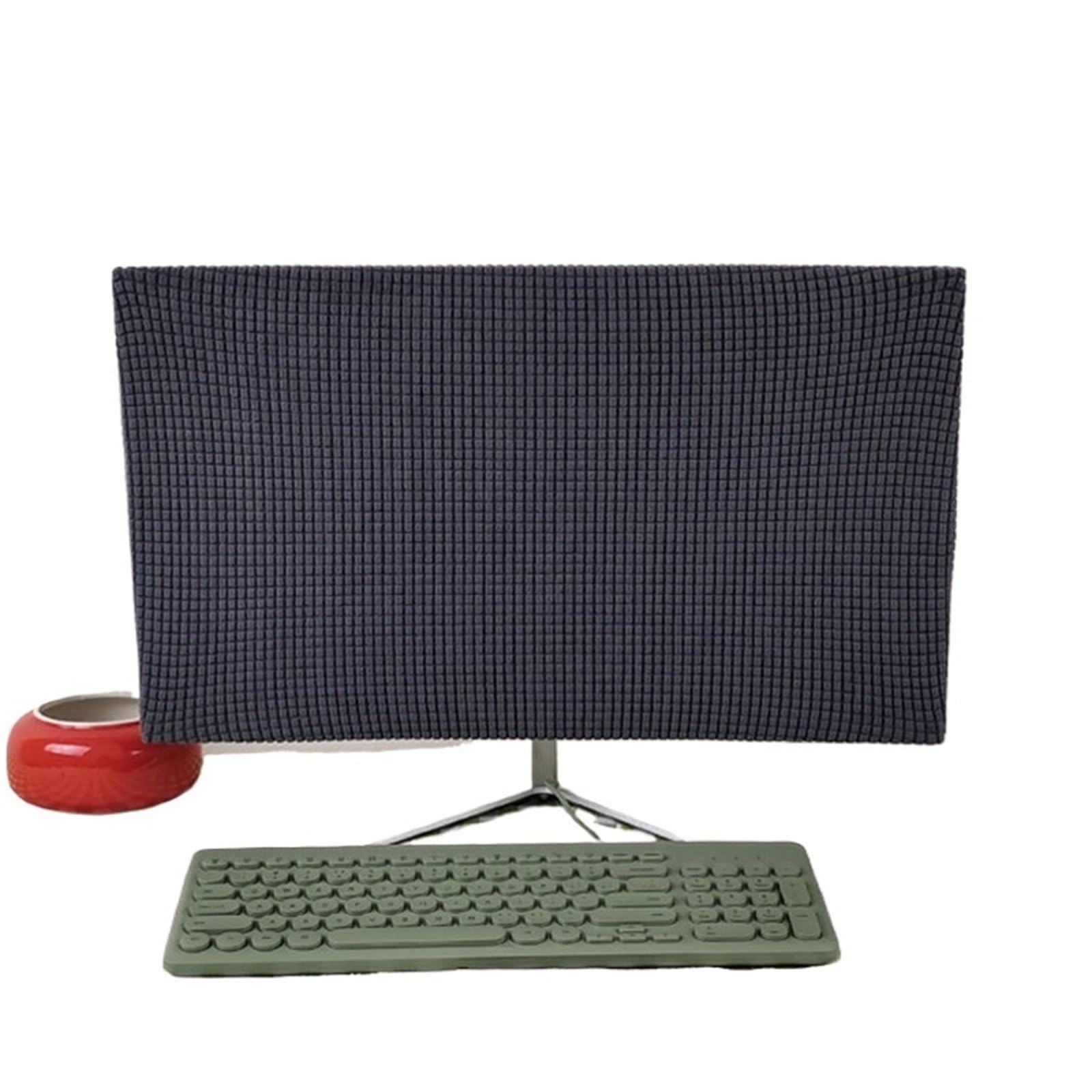 Wwyyzayc Color-02 27Inch Screen Cover Soft Polar Fleece Cloth Protector Elastic Office Home Pc Desktop Computer Monitor Tv Dustproof Case(Color-02)