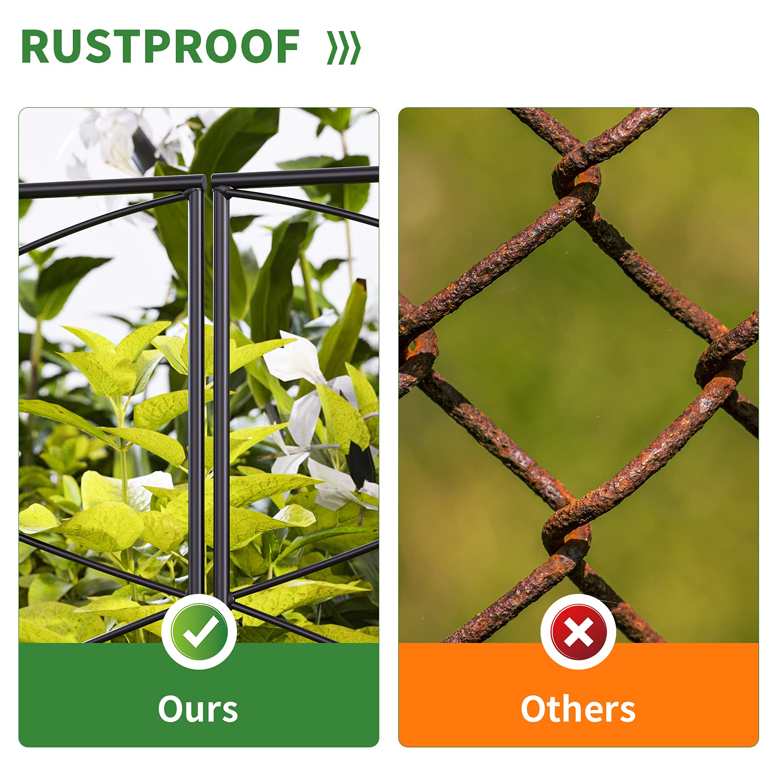 Thealyn 16in x 9.16ft Decorative Metal Garden Fence Panels,Landscape Fencing for Dogs, Flower Bed, Trees, Border Fence Black Animal Barrier Fencing