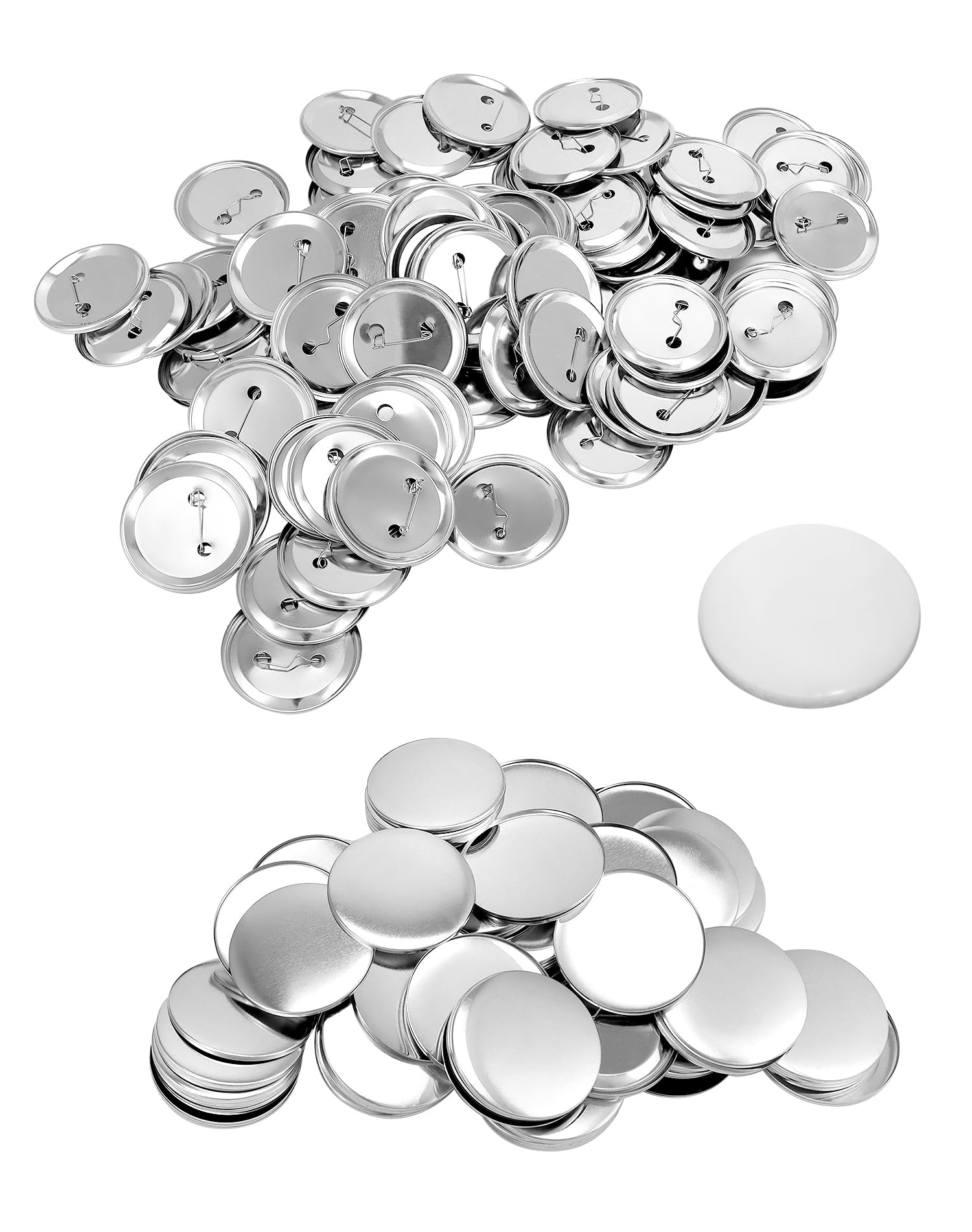 QWORK® Juego de 100 Chapas Personalizadas de Metal - 58 mm