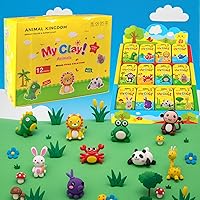 Vista 8 de Arcilla seca al aire para niños, 12 arcilla para modelar de Navidad, kit de arcilla mágica con herramientas y tutoriales, suave y antiadherente