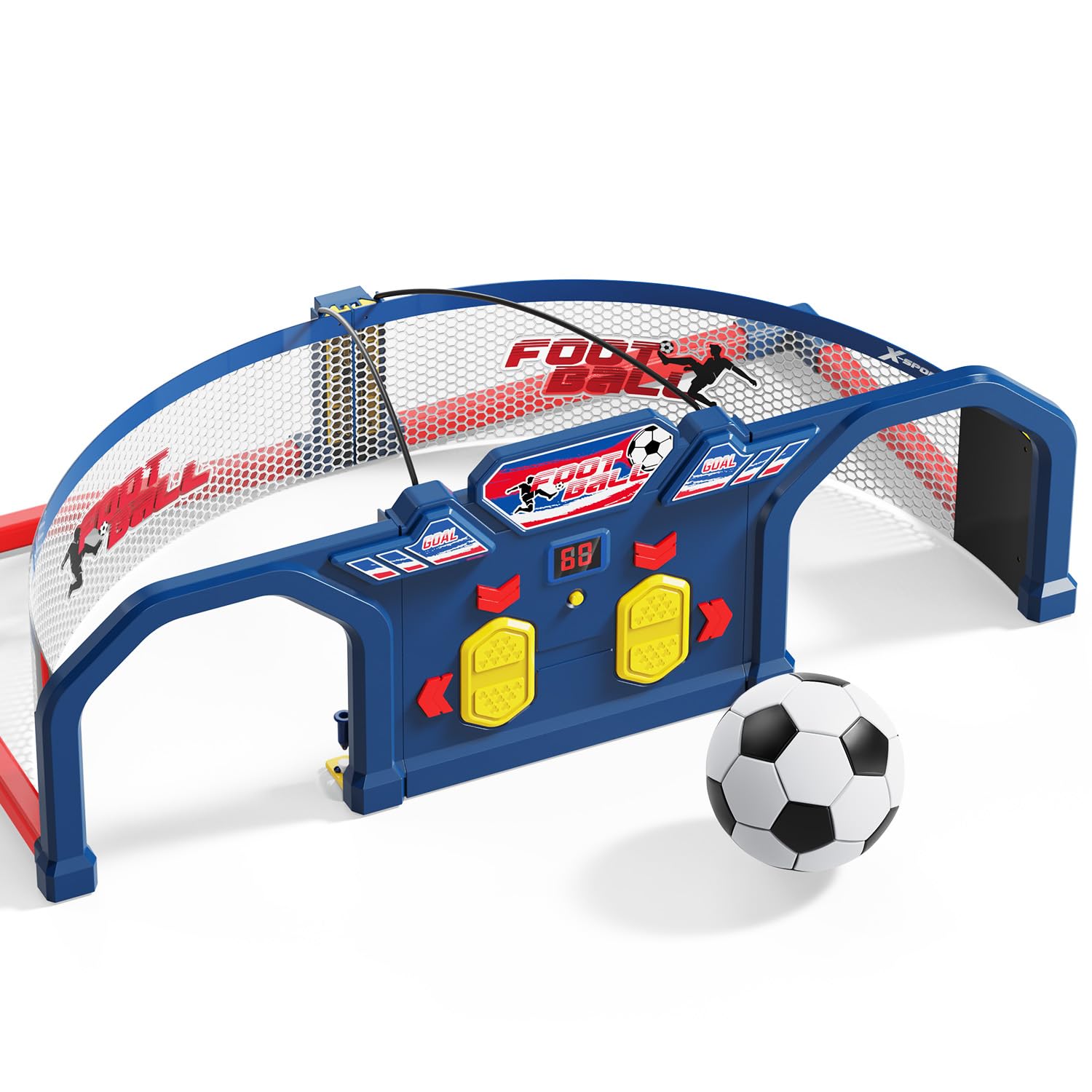 Eagle Stone Fußball Trainer Fußballtor mit LED-Punktanzeige, 4-in-1 Fußball-Trainingsgerät, Fußballtraining Spiele Fußballaktivitäten Indoor & Outdoor Spielzeug ab 4 Jahre