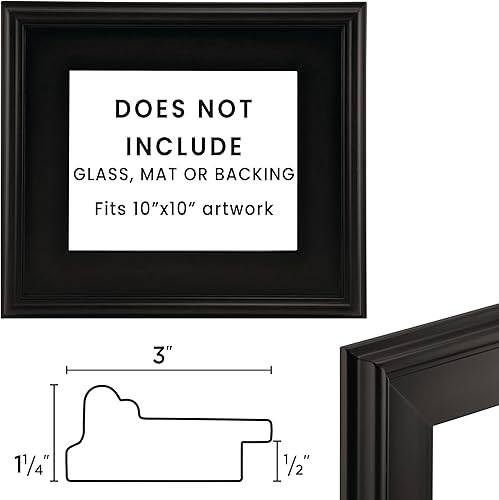 Vista 125 de Creative Mark Plein - Marco de aire individual 8 x 10, dorado, paquete de 10