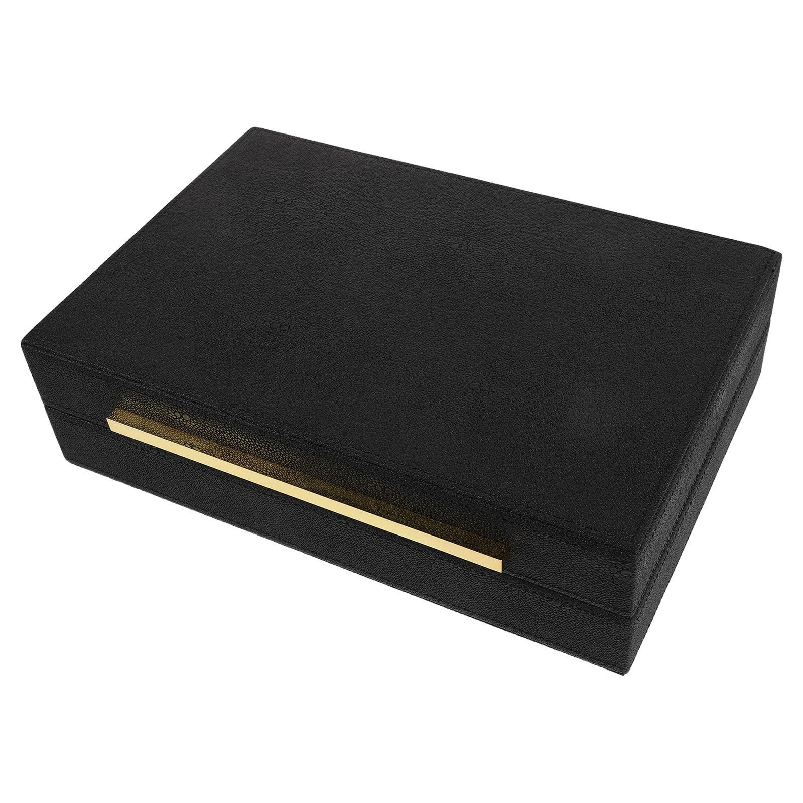 Healeved Portagioie in Pelle Pu Nera con Scomparti Strutturati per Orologi e Braccialetti, Scatola da Viaggio Compatta per Uso Domestico con Design Elegante e Organizzazione