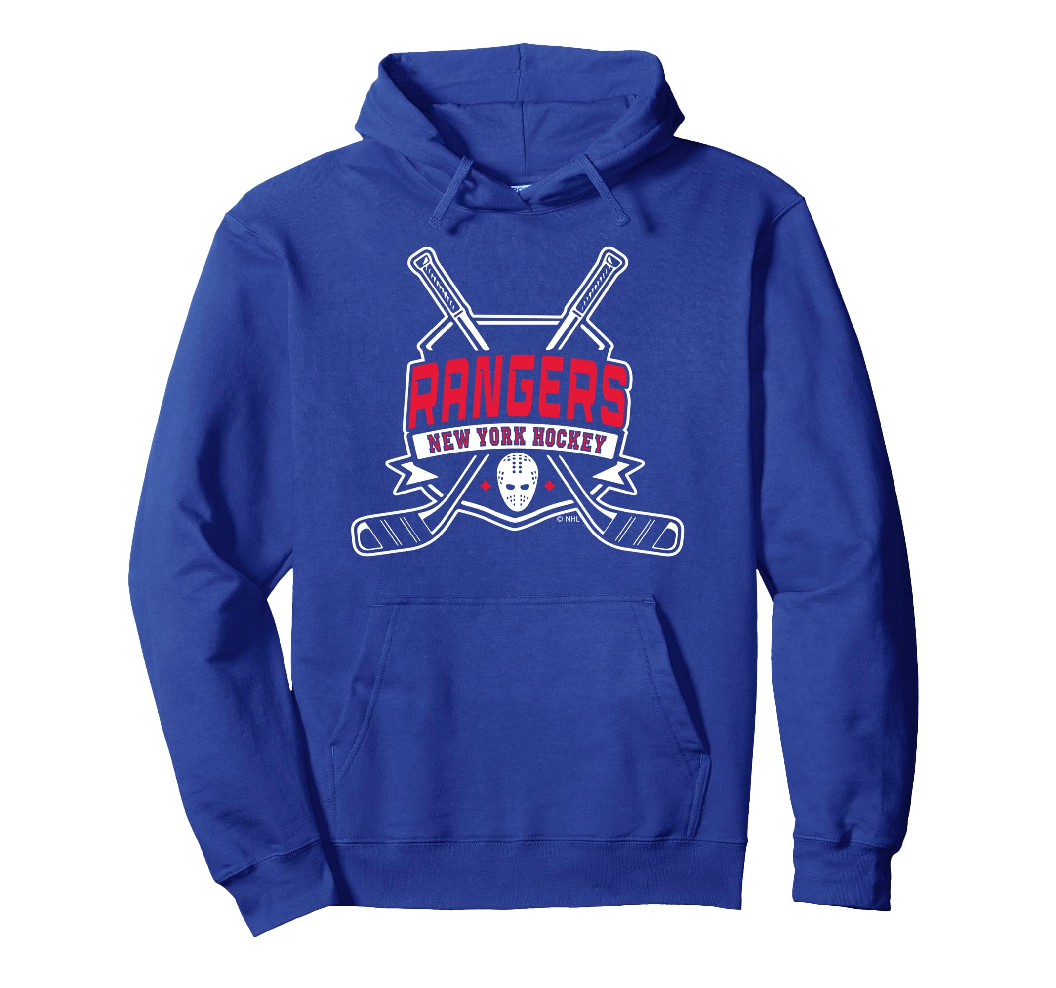 New York Rangers Hockey Sticks Blue Officially Licensed Pullover Hoodie