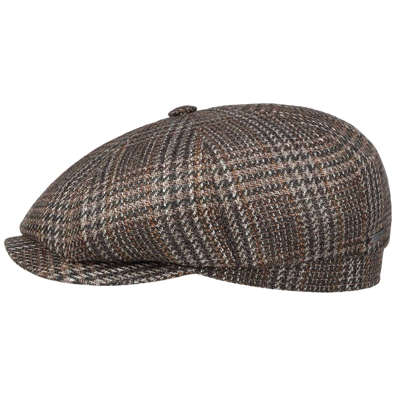 Stetson Hatteras Gorra Plana Cuadros Overcheck Hombre Otono Invierno